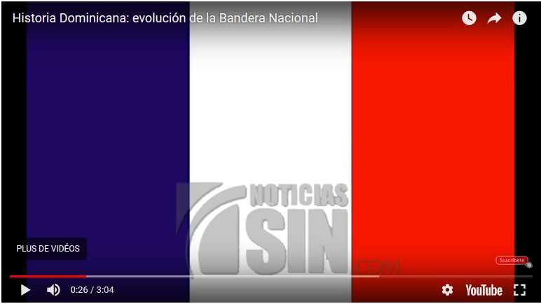 Drapeau français dans le reportage tv dominicaine (capture écran)